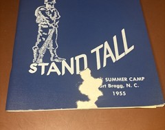 1955 ROTC Summer Camp Yearbook Fort Bragg, NC – w/ News Clippings, Training Memo