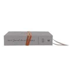 NKJV, Journal the Word Bible, Cloth over Board, Gray, Red Letter, Comfort Print: