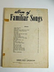 Album of Familiar Songs Robbins Music Corporation New York ©1955
