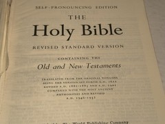 HOLY BIBLE Self Pronouncing RSV 1962 Cokesbury vtg Revised Standard illustrated
