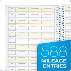 Compact Mileage Entry Journal with 588 Logs & Summary Pages – Fits in Glove Box