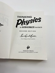 Thinking Physics Is Gedanken Physics by Lewis Carroll Epstein VTG PB 1993 2nd ED