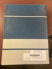 The Police Function (Coursebook) (Un…, Dix, George E.