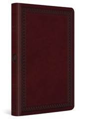 Large Print Value Thinline Bible (Trutone, Mahogany, Border Design)