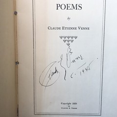 Poems by Claude Etienne Venne 1929 Signed 1945 24 Pages of Original Poetry Rare