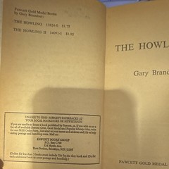 Fawcett Gold Medal The Howling I & II Gary Brandner PB Horror Film/TV 1977