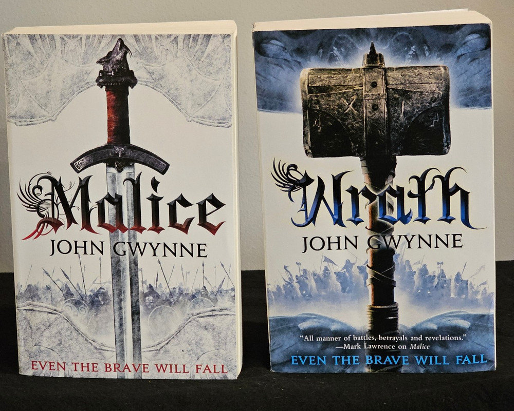 John Gwynne 2 Book Lot Wrath & Malice