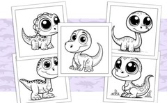 NEW Dinosaurs Kids Coloring Book BEST of Vol 4 Easy, Simple, & Large Bold Print
