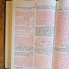 The Living Bible Large Print Brown Bonded Leather Red Letter Tyndale Pub 1984