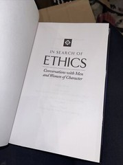 In Search of Ethics: Conversations Men/Women Character Signed Marella West Point