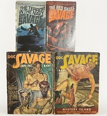 DOC SAVAGE Vintage 1940s Pulp Magazine Lot With Paperbacks