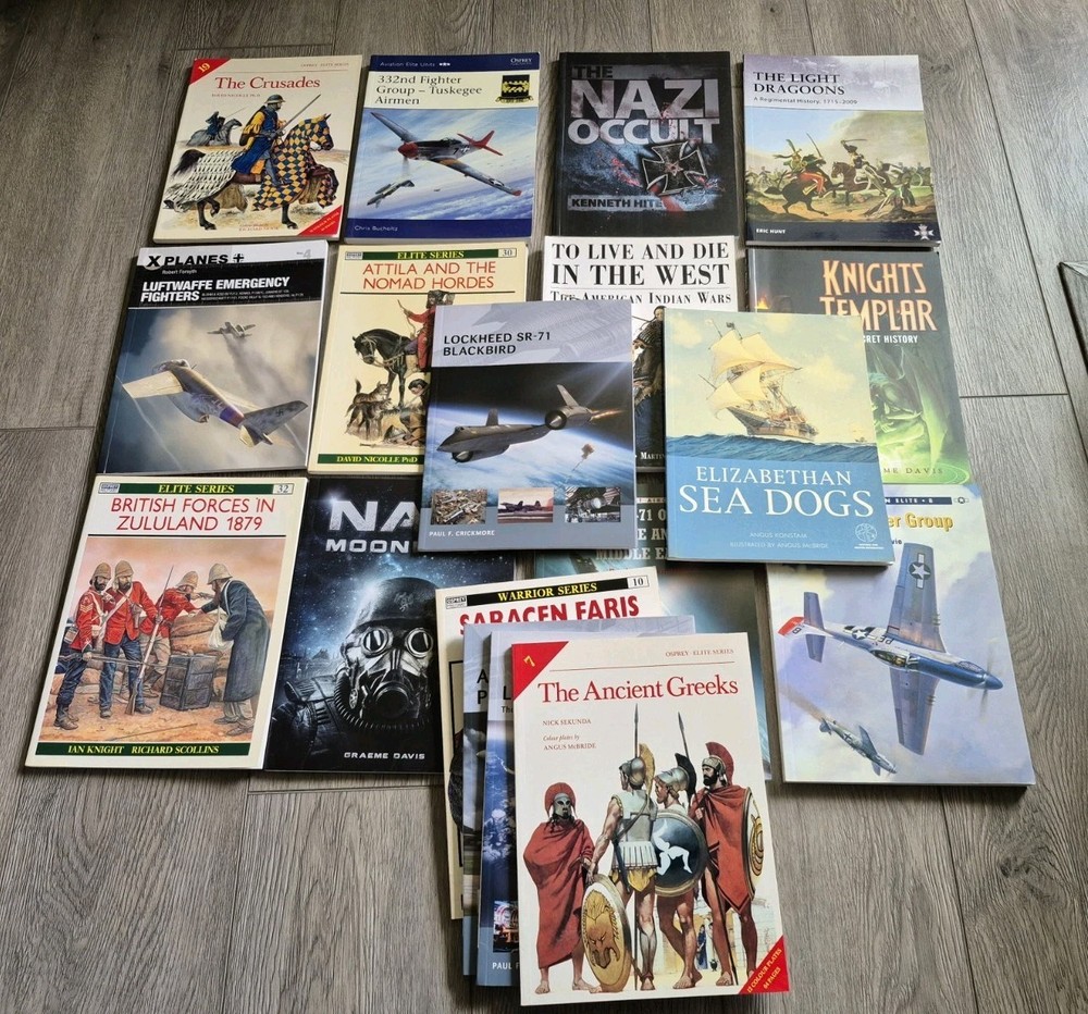 18 Osprey Military history illustrated paperback book LOT mixed series