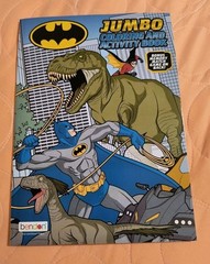 Batman & Dinosaurs Jumbo Coloring & Activity Book with Tear & Share Pages🆓Ship