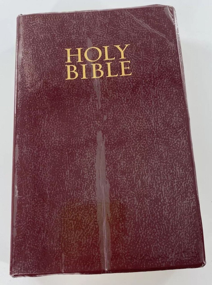 HOLY BIBLE NKJV Red Letter Nelson Dictionary Concordance Burgundy 1980 