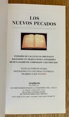 New Sins/Nuevos Pecados by David Byrne 2006 Bilingual Reversible Softcover 2d Ed