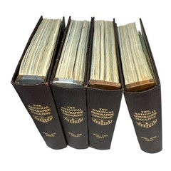 1960,1961: Lot Of 4 NATIONAL GEOGRAPHIC MAGAZINE BOUND VOLUMES Nice!! History