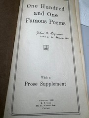 One Hundred and One Famous Poems 1922 Roy J. Cook The Cable Company