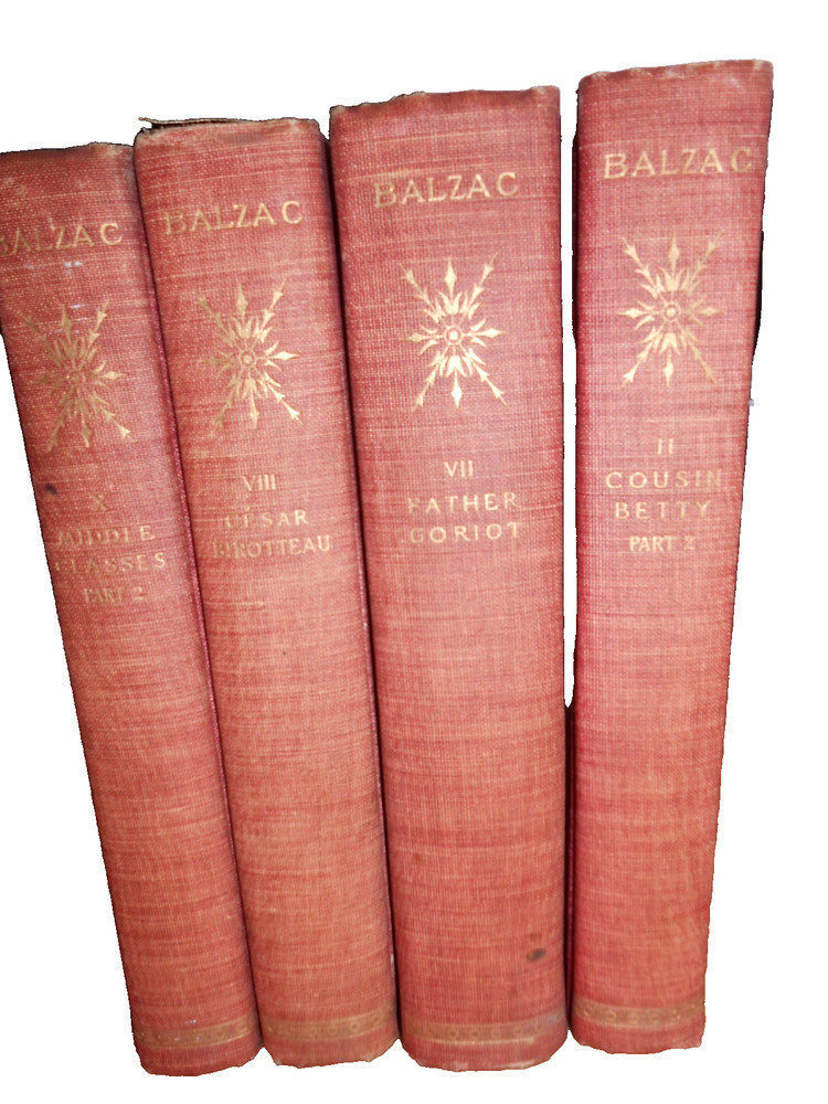 VTG RARE Honore de Balzac Lot of 4 „Parisian Life” Avil Publishing 1901 – HC GC