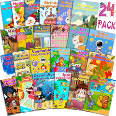 24Pack Coloring Books for Kids Ages 4-8 8-12, Small Bulk Coloring Books