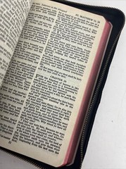 Bible KJV Zip Leather Original Tongues Antique VTG American Society