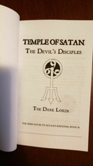 Theistic Satanic Devil Worshipping Book: Temple of Satan – Red Disciples Book