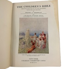 1922 Children’s Bible Sherman Kent Scribners First Edition Illustrated HC Color