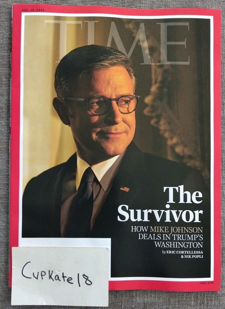 Time Magazine Aug August 18 2025 MIKE JOHNSON The Survivor USA New with Label