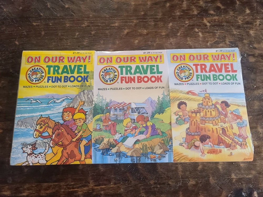 On Our Way! Travel Fun Books Vintage Sealed Set Of 3