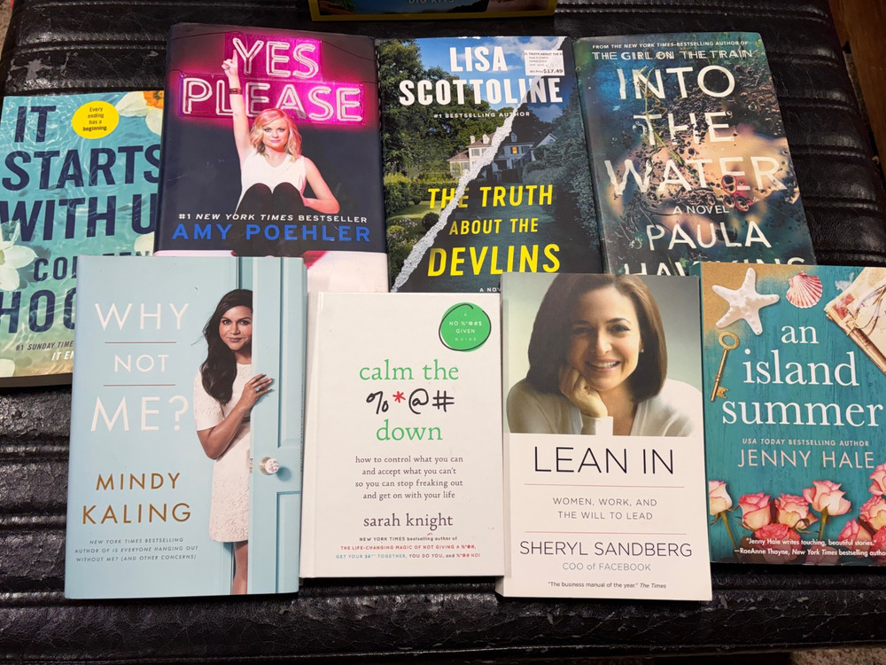 Lot of 8 Books -Variety-Amy Poehler-Hawkins-Hoover-Scottoline- Mindy Kaling-Hale