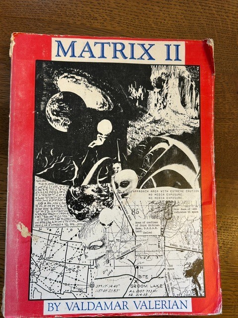 The Matrix II by Valdamar Valerian November 1990 2d printing Arcturus UFO Aliens