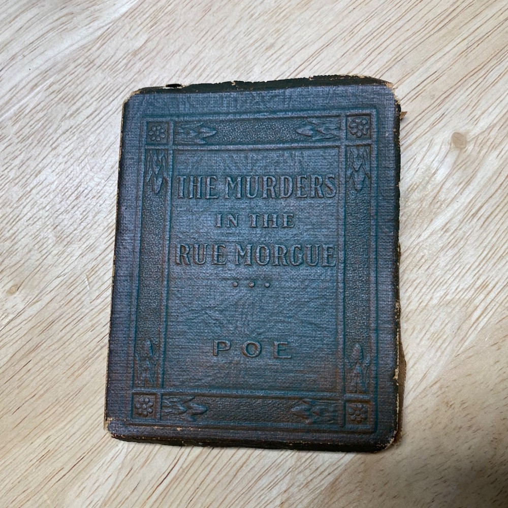RARE Little Leather Library Book • In The Rue Morgue • Edgar Allen Poe • Redcrof