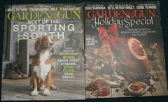 LOT OF 9 GARDEN & GUN SOFTCOVERS APRIL / MAY 2020 THROUGH OCTOBER /NOVEMBER 2023