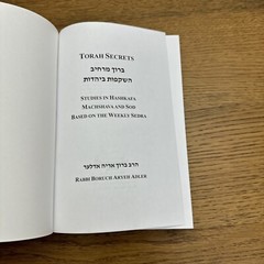Torah Secrets By Rabbi Boruch Adler Studies In Hashkafa Machshava And Sod 2016