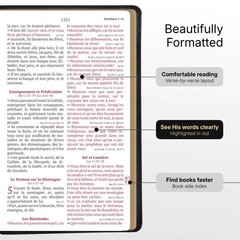 Louis Segond French Bible Large Print – LSG Sainte Bible Noir en Français by SP