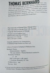 Thomas Bernhard – The Voice Imitator – 104 Stories – University of Chicago Press