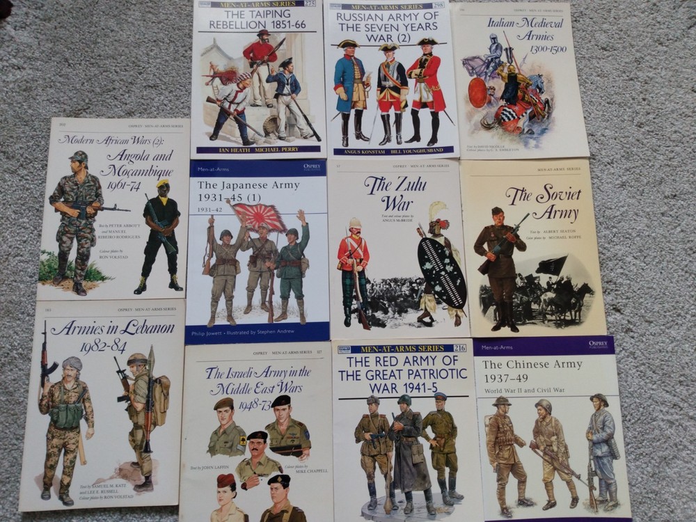 Osprey Misc. History lot: Italian Med. Armies, Red Army, Zulu War, Taiping Reb.