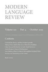 Modern Language Review (120.4) October 2025 by Duncan Wheeler Paperback Book