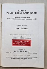 Vintage Polish Radio Song Book WH Sajewski 1943