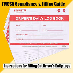 15 Pack Daily Log Books for Truck Drivers with 7 & 8 Day Recap, Driver Log Bo…