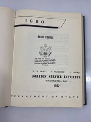 Igbo Basic Course Foreign Service Institute Ex-library 1962 HC