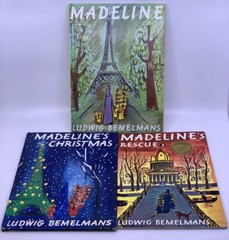 Madeline + Madeline’s Christmas + Madeline’s Rescue Ludwig Bemelmans Book Lot