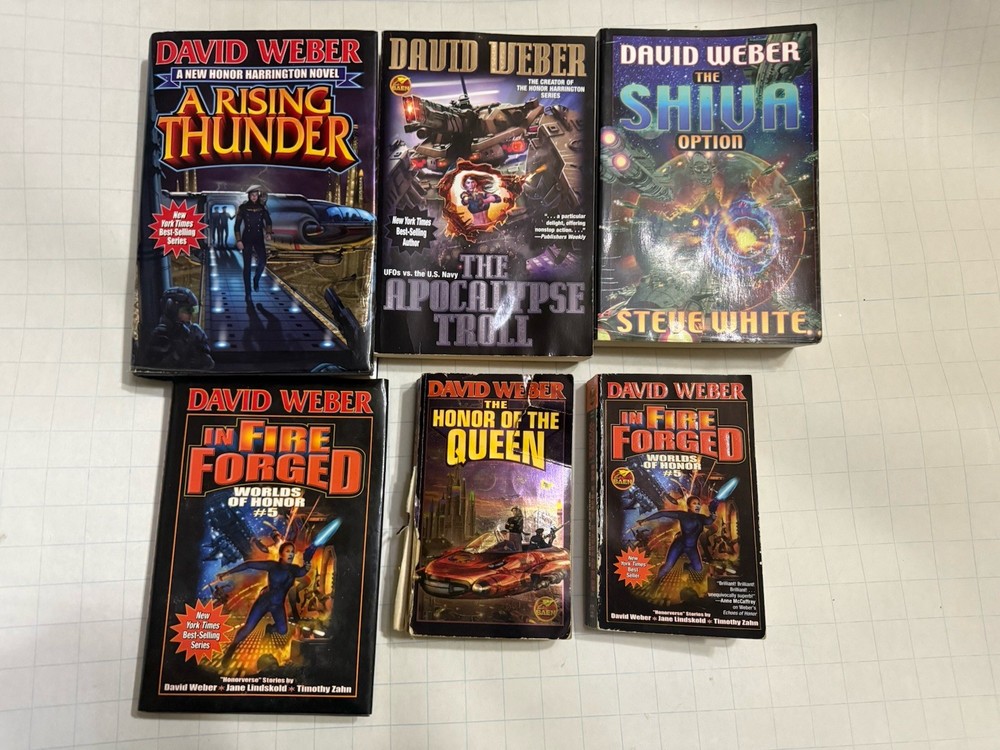 David Weber Book HC And SC Lot – As Is- See Photo For Condition.
