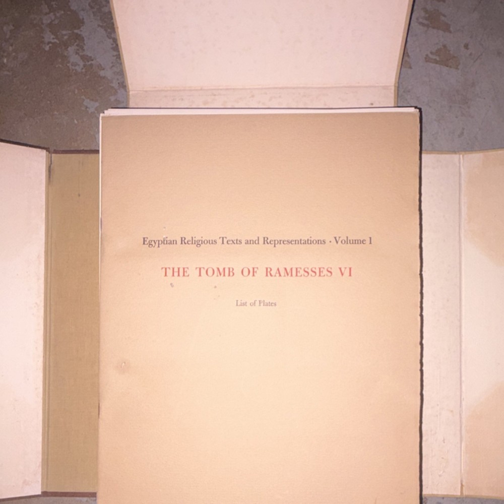 The Tomb of Ramesses VI Hardcover Plates Egyptian Religious Texts Bollingen XL-1