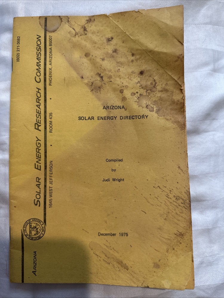Solar Energy Research Commission Arizona Solar Energy Directory By Judi Wright