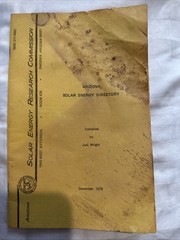 Solar Energy Research Commission Arizona Solar Energy Directory By Judi Wright