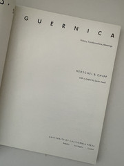 Picasso’s Guernica Herschel B. Chipp 1st Printing HC DJ VG Art History Monograph