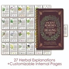 ANCIENT REMEDIES THE NATURAL HEALING HANDBOOK SPIRAL-BOUND GUIDE Notebook