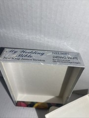 VTG OOP NKJV My Wedding Bible 245WS Gilded Silver Page Edges New King James-USED