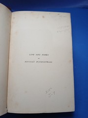 The Life and Times of Niccolo Machiavelli Vol. 2 Book 1891 Volume II Padquale