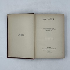 Vintage CONISTON Winston Churchill The Macmillan Company 1912 Hardcover Maroon